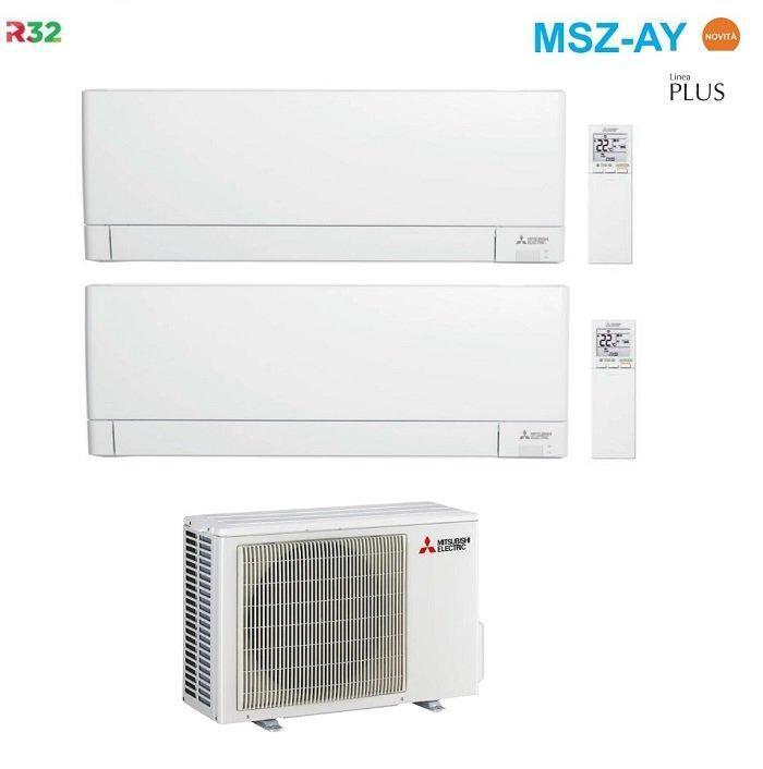 mitsubishi mitsubishi condizionatore ay dual 9+9 unita' esterna 3,3 kw r32 - foto 1